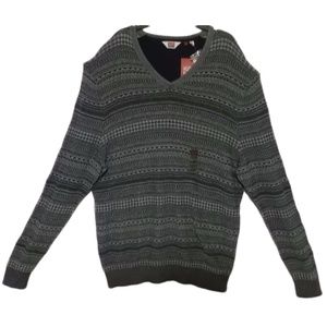 Hudson North Men's V-Neck Sapphire Blue Sweater